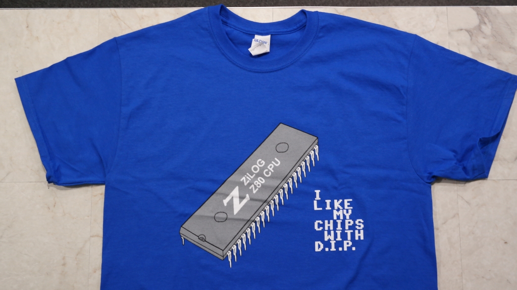 T-Shirt Z-80 Processor in Royal Blue - The 8-Bit Guy